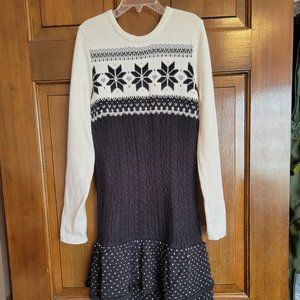 Snowflake Sweater Dress (Size 9)